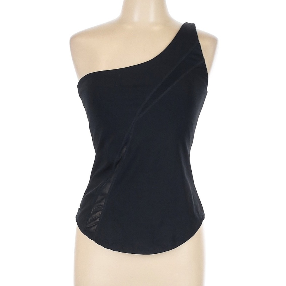 BuffBunny One-Shoulder Black Tank Top